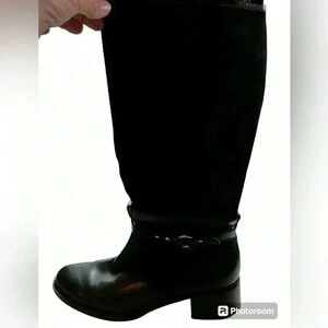 Etienne Aigner Cailyn Leather Suede Knee‎ High Riding Boots Size 7.5